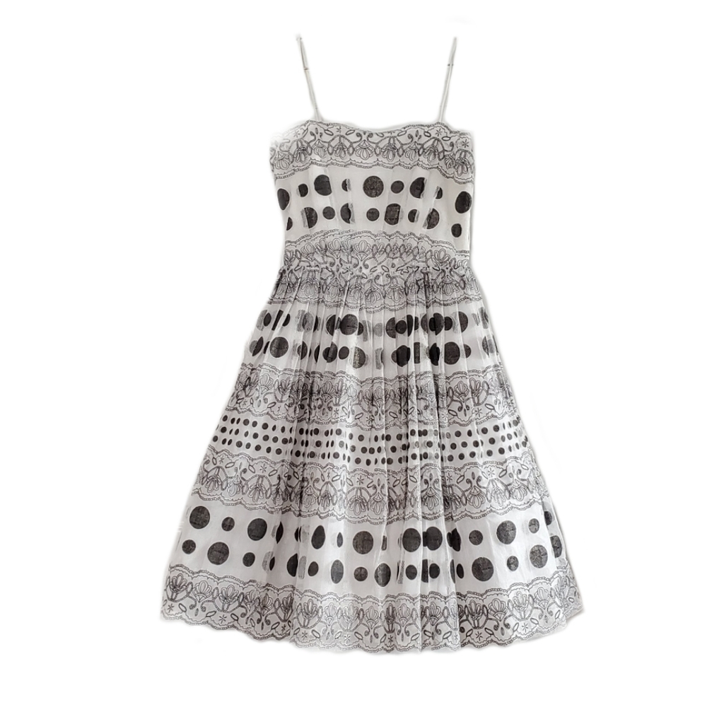 Geode Polka Dot Modcloth Lace Overlay Dress